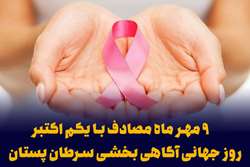 مطالبی در خصوص  ۹ مهر روز جهانی آگاهی بخشی سرطان پستان