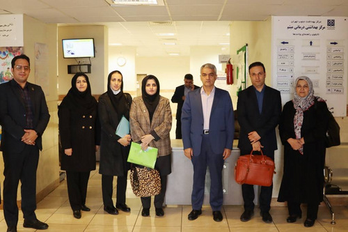 بازدید ناظرین کشوری از روند اجرای پویش ملی سلامت در حوزه‌های مختلف در دانشگاه علوم پزشکی تهران 